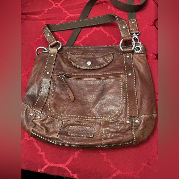 Vintage Fossil Crossbody Leather bag. - Picture 3 of 8